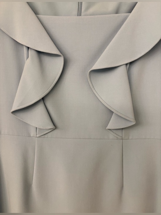 French Connection Pale Blue Ruffle Mini Dress - Picture 3 of 5